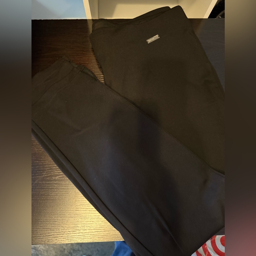Black pull-on pants. Straight leg, size 1X